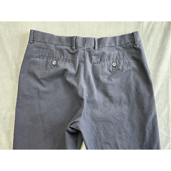 Banana Republic Chino Pants Men's 35x32 Straight Blue Flat Slacks RUNS SMALL - Picture 5 of 14